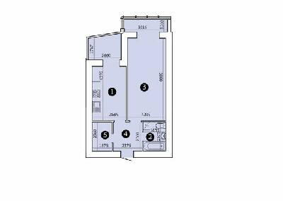 1-кімнатна 57.68 м² в ЖК Олександрівський 2 від 16 800 грн/м², Запоріжжя