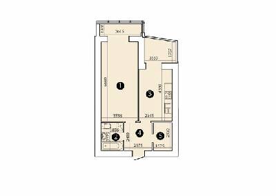 1-кімнатна 58.46 м² в ЖК Олександрівський 2 від 16 800 грн/м², Запоріжжя