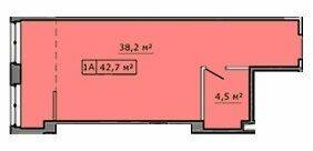 1-кімнатна 42.7 м² в ЖК Кіровський від 16 400 грн/м², м. Мелітополь