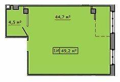 1-кімнатна 44.7 м² в ЖК Кіровський від 15 850 грн/м², м. Мелітополь