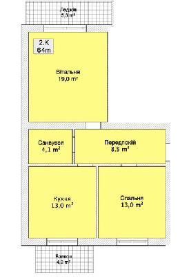 2-комнатная 64 м² в ЖК на ул. Ляли Ратушной, 110 от 23 050 грн/м², Винница