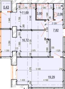 2-кімнатна 61.81 м² в ЖК Перлина Поділля від 20 000 грн/м², Вінниця