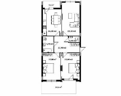 3-кімнатна 92.5 м² в ЖК Green Land від 26 050 грн/м², Ужгород