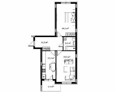 2-кімнатна 68 м² в ЖК Green Land від 26 050 грн/м², Ужгород