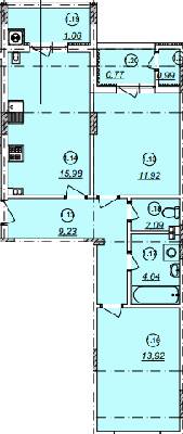 2-кімнатна 60.6 м² в ЖК Авангард від 14 800 грн/м², Ужгород