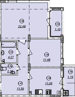 2-кімнатна 65.28 м² в ЖК Авангард від 16 050 грн/м², Ужгород