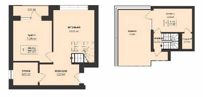 Двухуровневая 66.82 м² в ЖК Тетрис от 22 400 грн/м², Ужгород