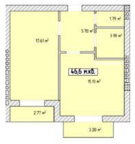 1-кімнатна 16.6 м² в ЖК Паннонія від 25 700 грн/м², Ужгород
