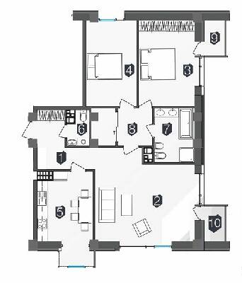 3-комнатная 100 м² в ЖК Manhattan от 29 500 грн/м², Ивано-Франковск