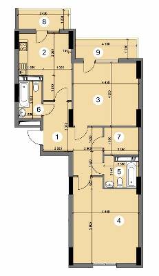 2-комнатная 83.25 м² в ЖК Шевченковский квартал от застройщика, Киев