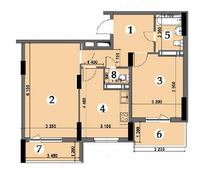 2-комнатная 64.49 м² в ЖК Шевченковский квартал от застройщика, Киев