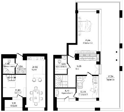 Двухуровневая 126.16 м² в ЖК Philadelphia Concept House от 98 050 грн/м², Киев