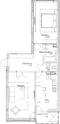 2-кімнатна 68.8 м² в ЖК O2 Residence від 19 250 грн/м², Київ