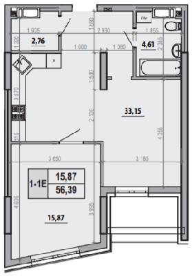 1-комнатная 56.39 м² в ЖК Русановская Гавань от 34 500 грн/м², Киев