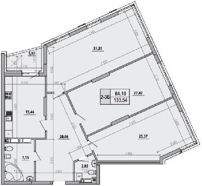 3-комнатная 133.54 м² в ЖК Русановская Гавань от 36 000 грн/м², Киев