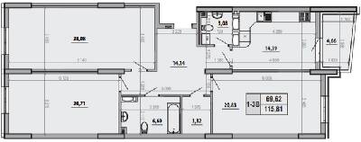 3-комнатная 115.81 м² в ЖК Русановская Гавань от 36 000 грн/м², Киев