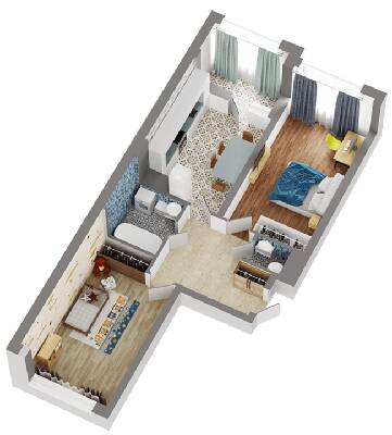 2-кімнатна 65.18 м² в ЖК DOCK32 від 46 000 грн/м², Київ