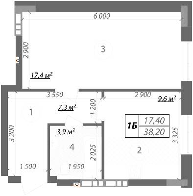 1-кімнатна 38.2 м² в КБ Podilsky від забудовника, Київ