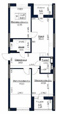3-кімнатна 80.89 м² в ЖК POLARIS Home&Plaza від 21 468 грн/м², Київ