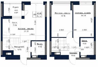 Дворівнева 81.14 м² в ЖК POLARIS Home&Plaza від 42 809 грн/м², Київ