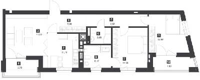 3-кімнатна 85.13 м² в ЖК Silver Flow від 41 950 грн/м², Львів