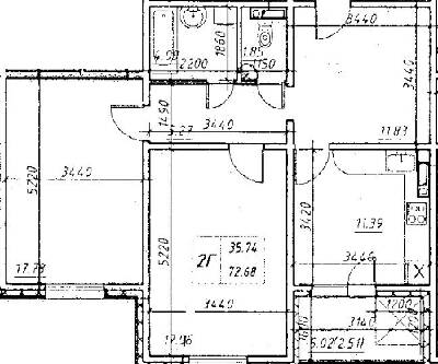 2-кімнатна 72.68 м² в ЖК Navigator від забудовника, Київ