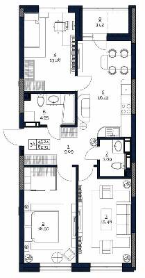 3-кімнатна 82.31 м² в ЖК POLARIS Home&Plaza від 20 971 грн/м², Київ