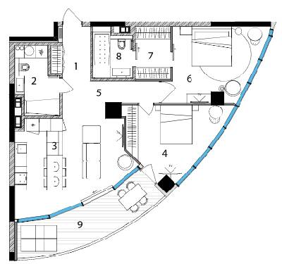 2-кімнатна 91.08 м² в ЖК Taryan Towers від 86 450 грн/м², Київ