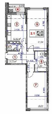 2-комнатная 76.93 м² в ЖК Ярославов Град от 58 190 грн/м², Киев