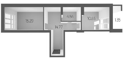 1-комнатная 46.85 м² в ЖК L-квартал от 30 000 грн/м², Киев