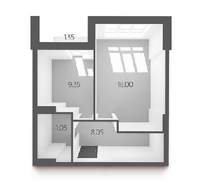 1-комнатная 40.8 м² в ЖК L-квартал от 30 000 грн/м², Киев