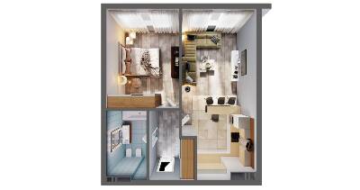 1-кімнатна 52.14 м² в ЖК Greenville Park від 51 900 грн/м², Київ