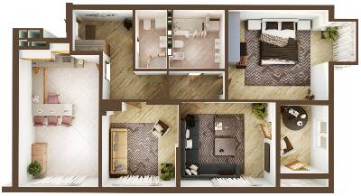 3-кімнатна 98.1 м² в ЖК Greenville Park від 46 550 грн/м², Київ