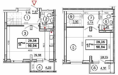 Дворівнева 90.94 м² в ЖК Еврика від забудовника, Київ