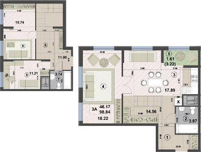Двухуровневая 98.84 м² в ЖК Paradise Avenue от 19 000 грн/м², с. Крюковщина
