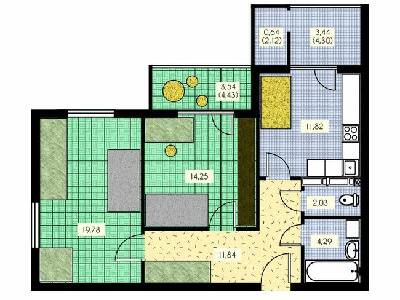 2-кімнатна 71.63 м² в ЖК Набережний від 18 150 грн/м², м. Вишгород