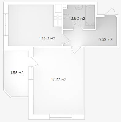 1-кімнатна 38.92 м² в ЖК Банківський 2 від 18 000 грн/м², м. Бориспіль