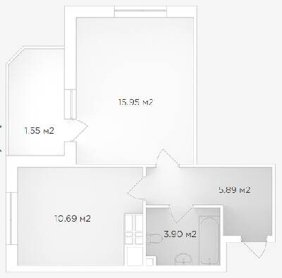 1-кімнатна 37.98 м² в ЖК Банківський 2 від 18 000 грн/м², м. Бориспіль