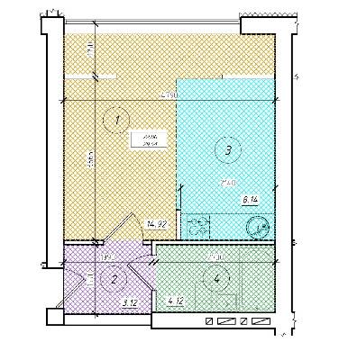 Студія 29.54 м² в КБ Весна на вулиці Осінній від 26 300 грн/м², Київ