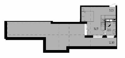 1-кімнатна 32.73 м² в ЖК Be the One від 32 100 грн/м², Київ
