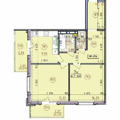2-кімнатна 62.6 м² в ЖК London від забудовника, м. Вишгород