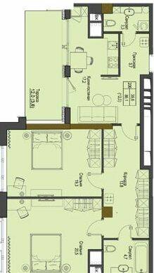 2-кімнатна 86.1 м² в ЖК Перший Французький від 44 000 грн/м², Одеса