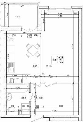 1-комнатная 41.69 м² в ЖК Вудлайн от 21 200 грн/м², с. Новоселки