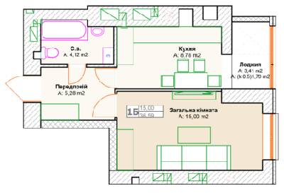 1-кімнатна 36.59 м² в ЖК Фортуна-2 від 20 500 грн/м², м. Ірпінь