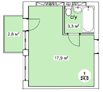 Смарт 24 м² в ЖК Нова Данія від 20 600 грн/м², с. Софіївська Борщагівка