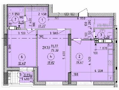 2-кімнатна 75.7 м² в ЖК Борисо-Глібський 2 від 22 150 грн/м², м. Вишгород