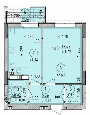 1-кімнатна 43.1 м² в ЖК Борисо-Глібський 2 від 19 150 грн/м², м. Вишгород