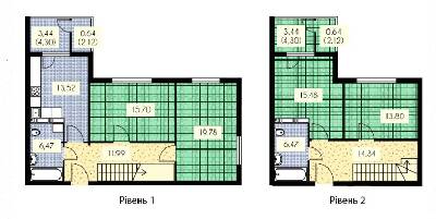 Дворівнева 125.71 м² в ЖК Набережний від 16 150 грн/м², м. Вишгород