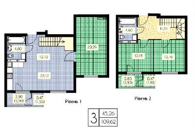 3-кімнатна 109.62 м² в ЖК Набережний від забудовника, м. Вишгород