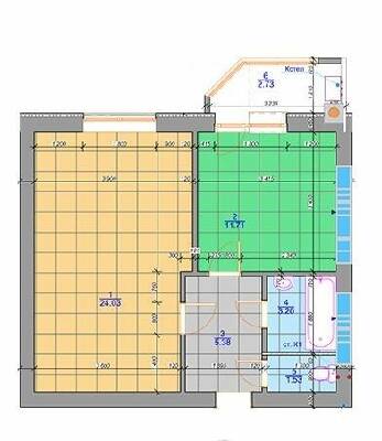 1-комнатная 48.58 м² в ЖК Одесский квартал от 28 450 грн/м², с. Крюковщина